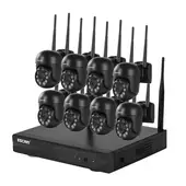 ESCAM - Kit NVR 8 Cámaras IP WIFI QHD 1296P 3MP WNK618