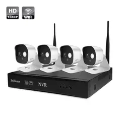 SRIHOME - Kit Cámaras Inalámbrico Nvr Ip Full Hd 2Mp Nvs002