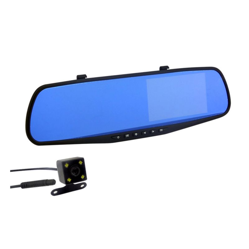 IMPORTCLICK - Espejo Retrovisor Auto Cámara Retroceso Cámara DVR 4.3"