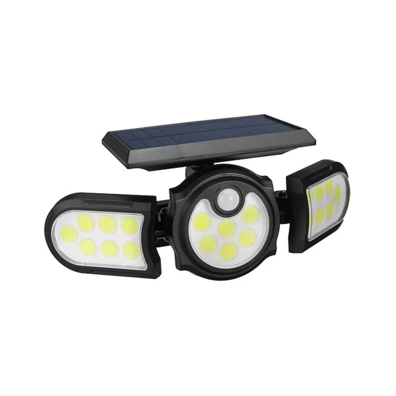 IMPORTCLICK - Foco Lámpara Solar Panel 140 Cob Sensor Movimiento 120°