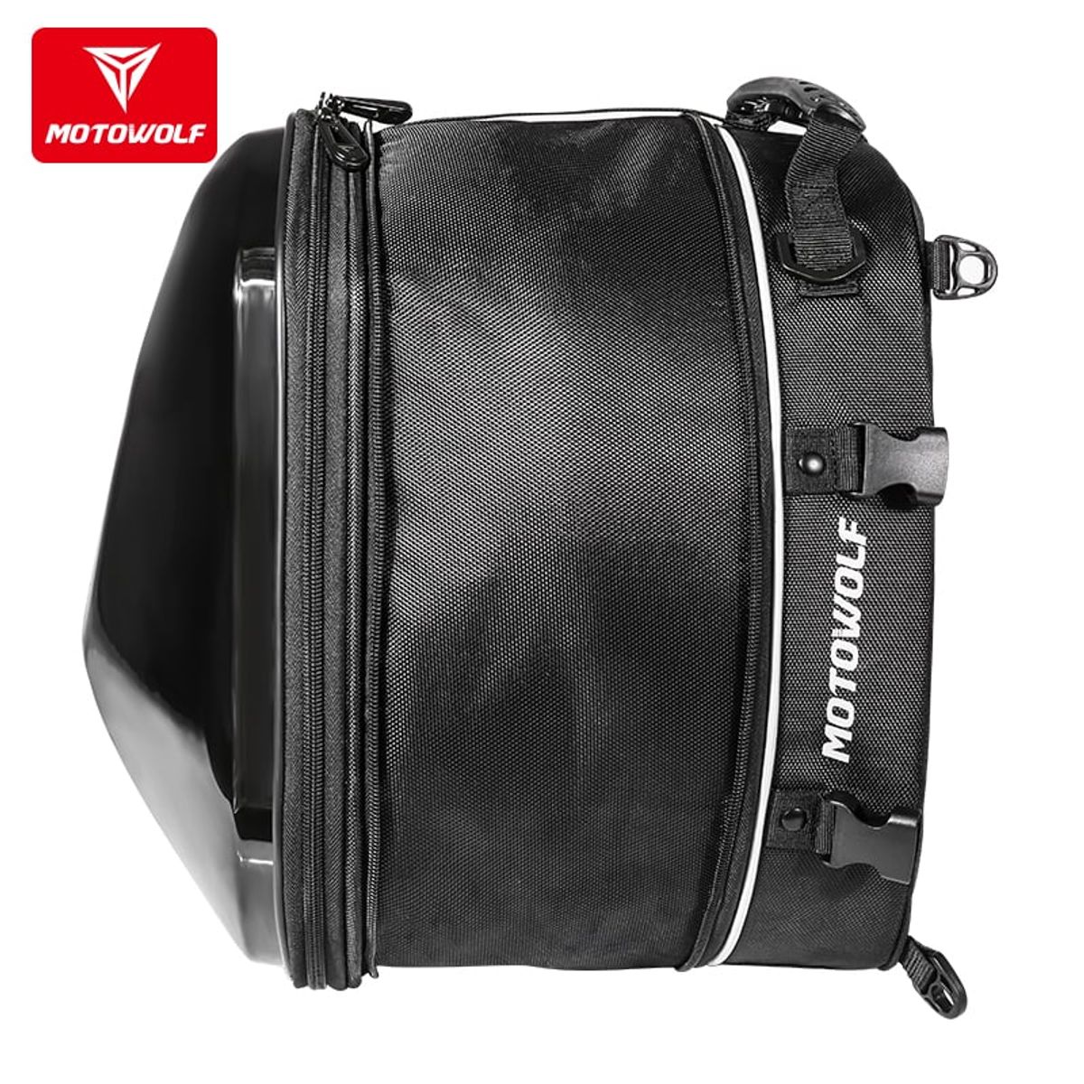 MOTOWOLF - Top Case de Moto Bolso Para Casco Impermeable Motowolf Negro