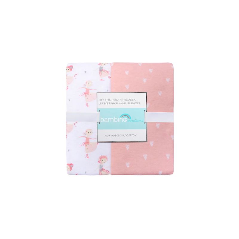 BAMBINO - Set Mantitas Para Bebé Bambino Rosado Bailarinas