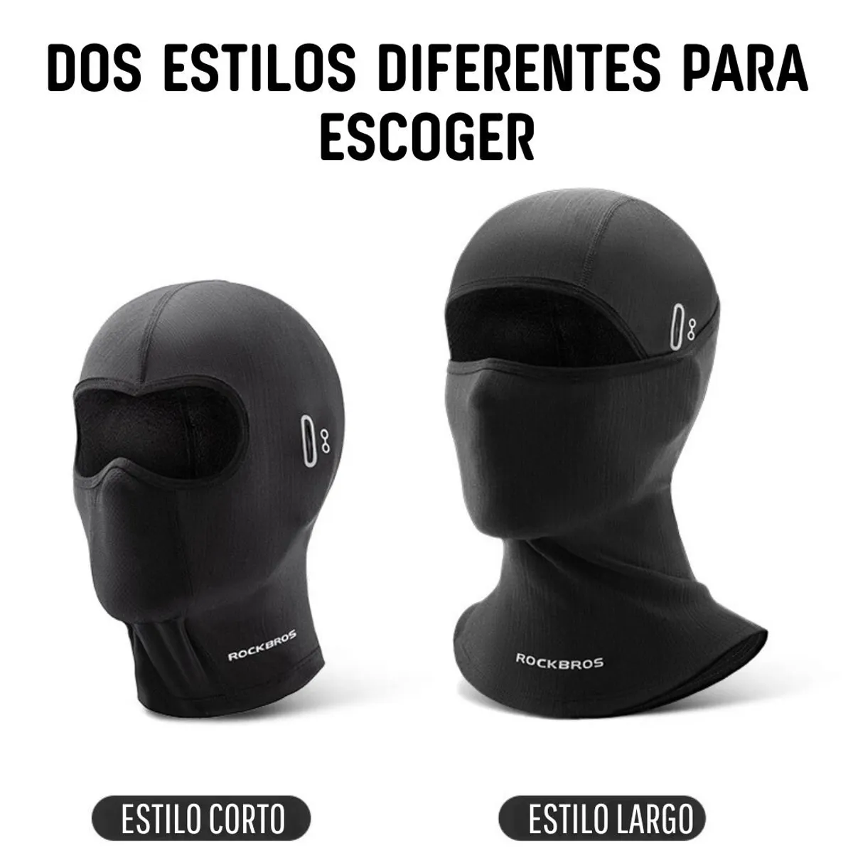 ROCKBROS - Mascara Pasamontañas ciclismo motociclismo Rockbros LF70240 corta