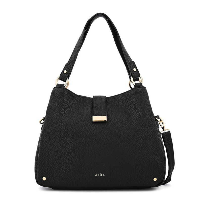 ZIOL - Cartera dos asas tres divisiones alida negro especial