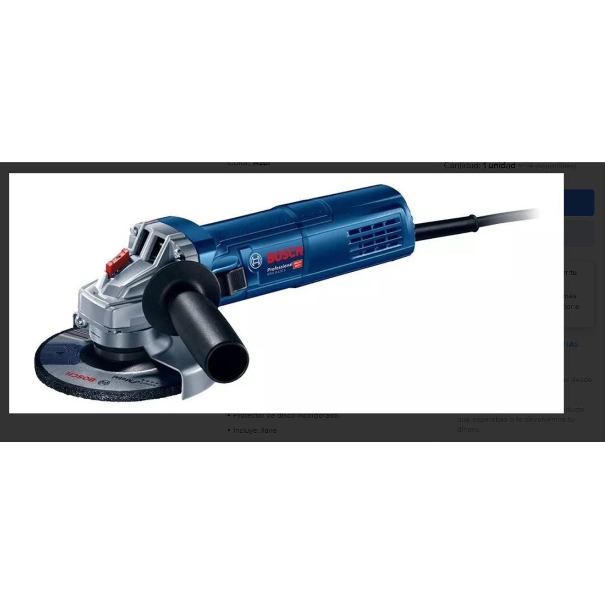 BOSCH - Esmeril Angular Bosch Gws 9-125  5 900w