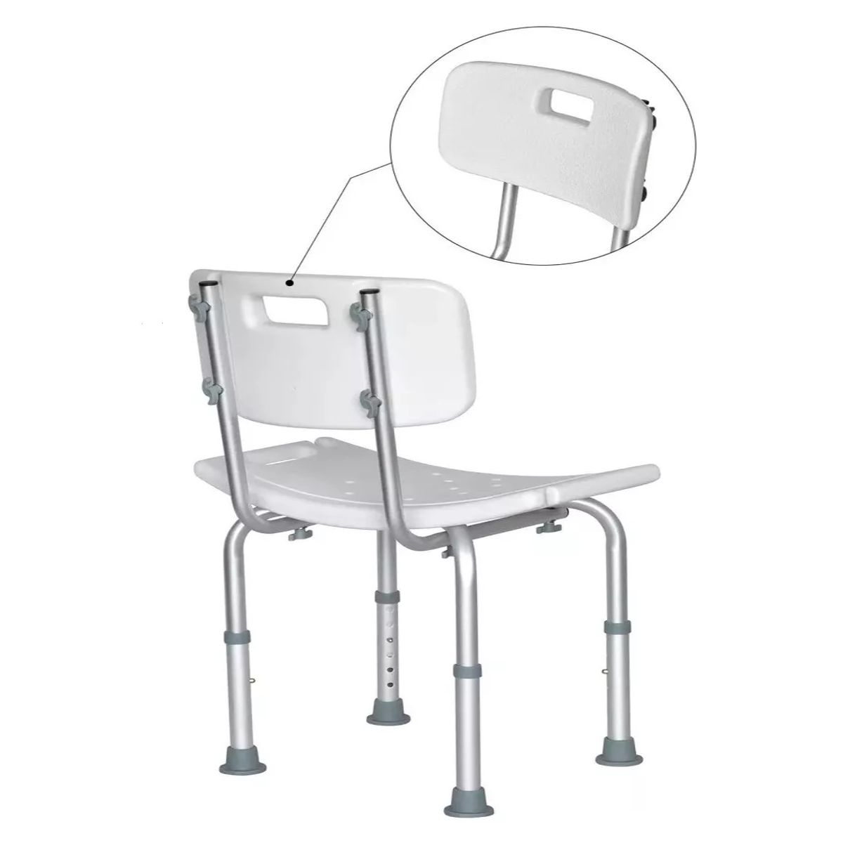 GENERICO - Silla Piso De Ducha Para Baño Altura Ajustable Portatil 301A