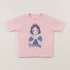 DISNEY - Polera Manga Corta Niña Blanca Nieves Princesas Rosado