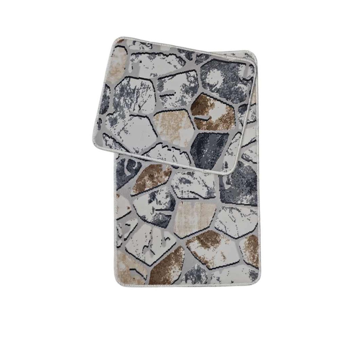 GENERICO - Set 2 Piso de baño con antideslizante hechos en Turquía 50X80 CM