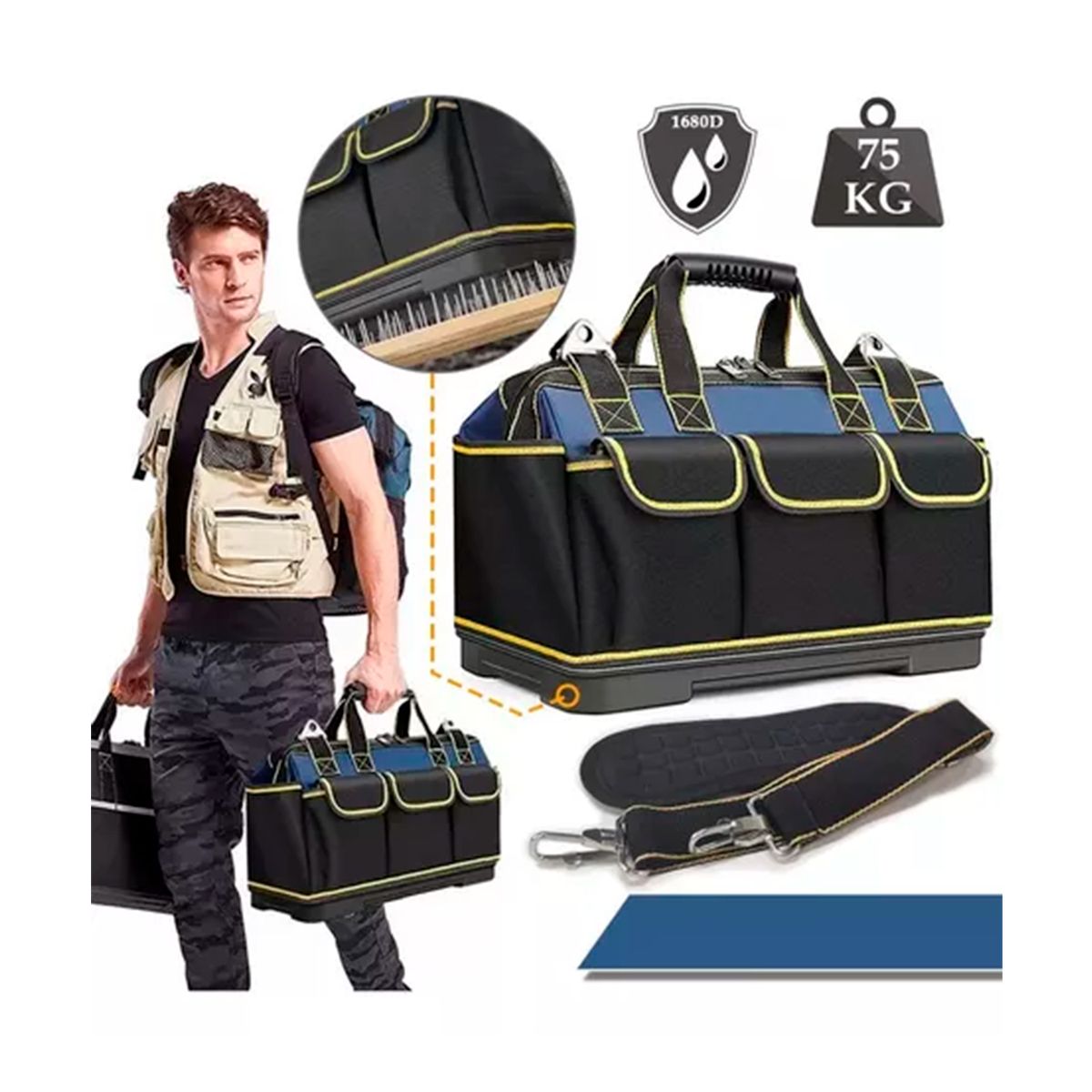 GENERICO - Bolsa De Herramientas Para Electricista Mochila