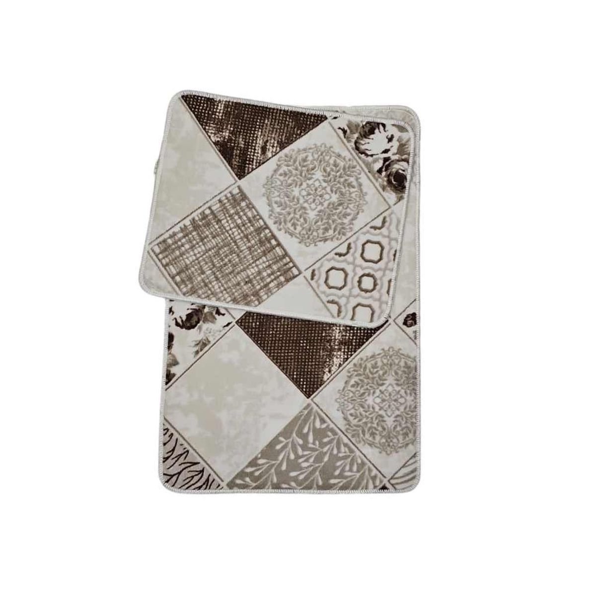 GENERICO - Set 2 Piso de baño con antideslizante hechos en Turquía 50X80 CM