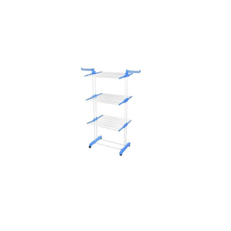 GENERICO - Tendedero Organizador Colgador Ropa Plegable 3 Blanco
