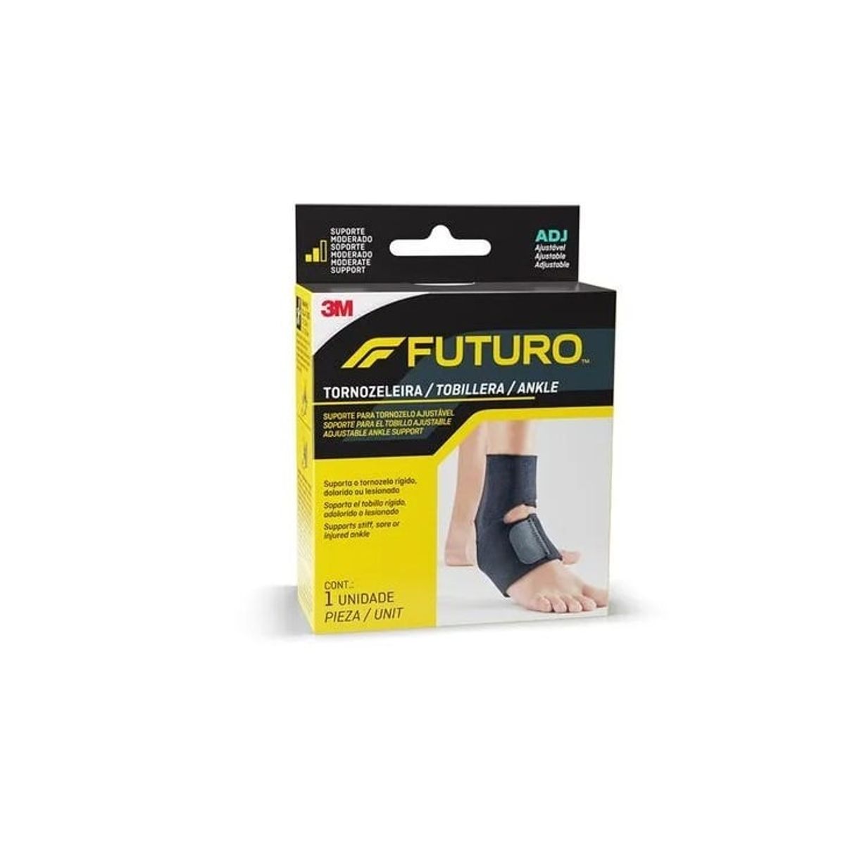 3M - Soporte de Tobillo Ajustable Futuro 3M Negro