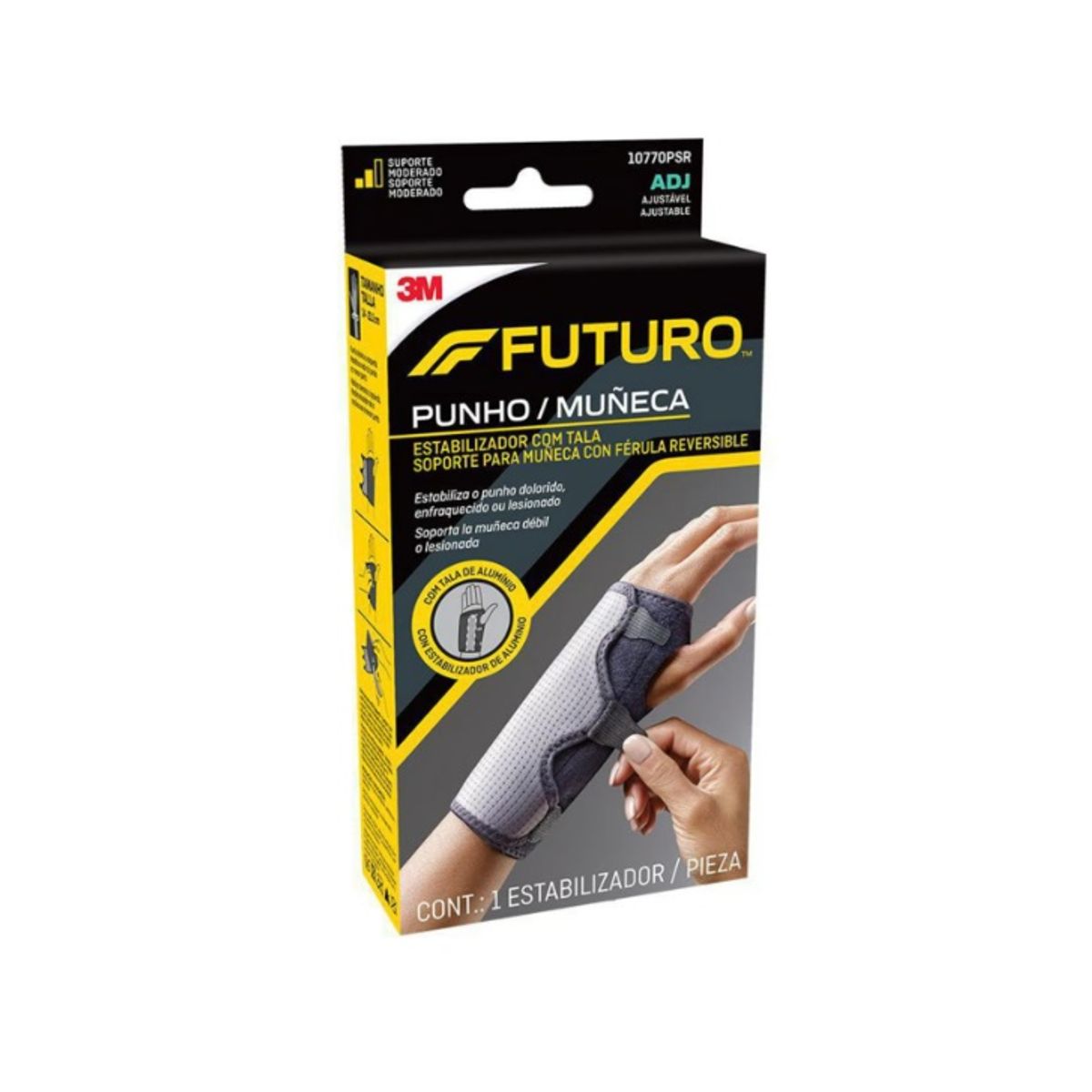 3M - Muñequera con férula reversible Futuro 3M Gris