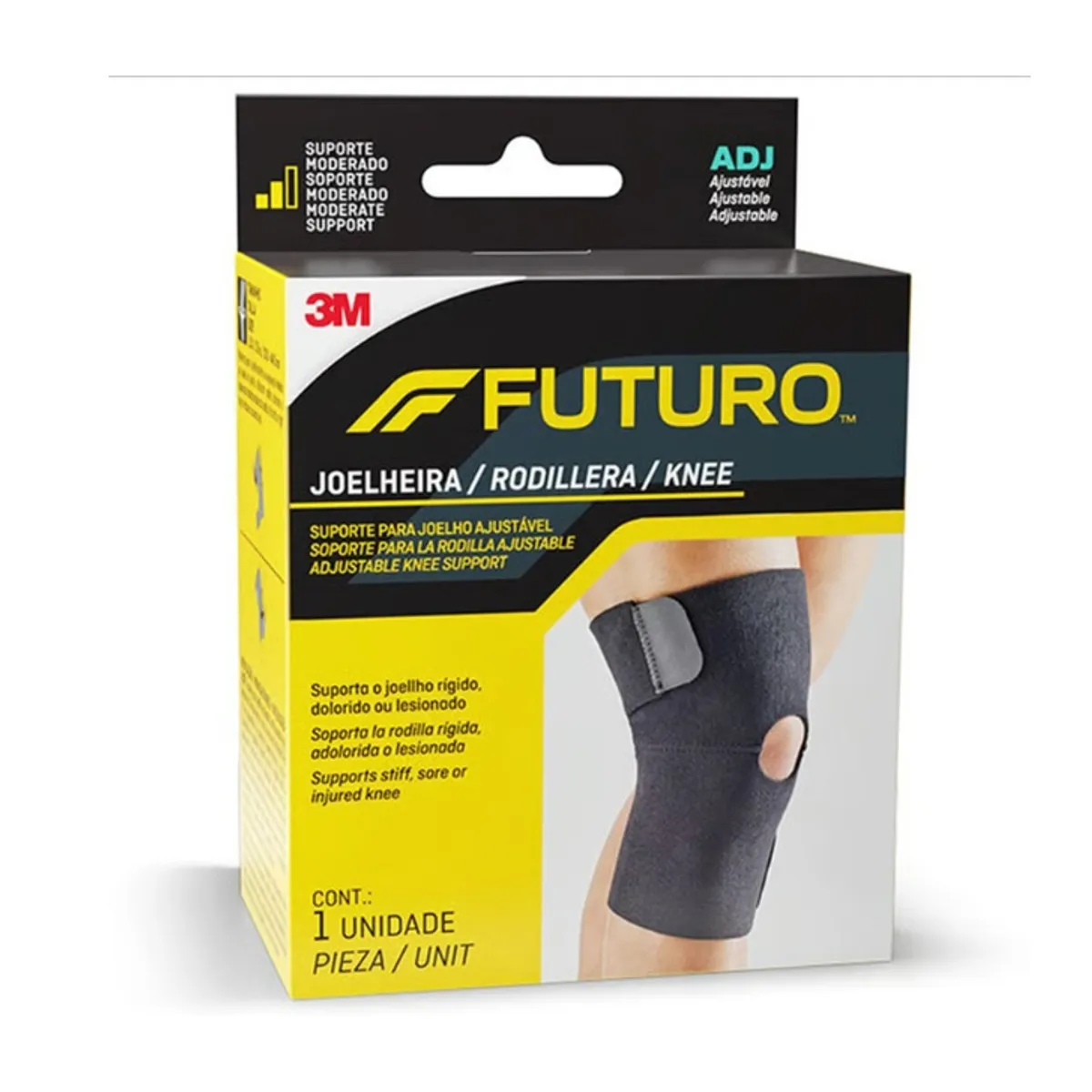 3M - Soporte de Rodilla Ajustable Futuro 3M Negro