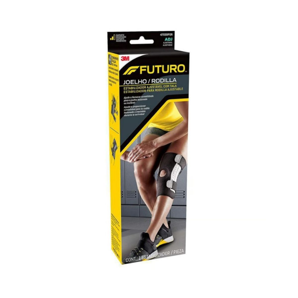 3M - Rodillera con Estabilizador Ajustable Futuro 3M Negro