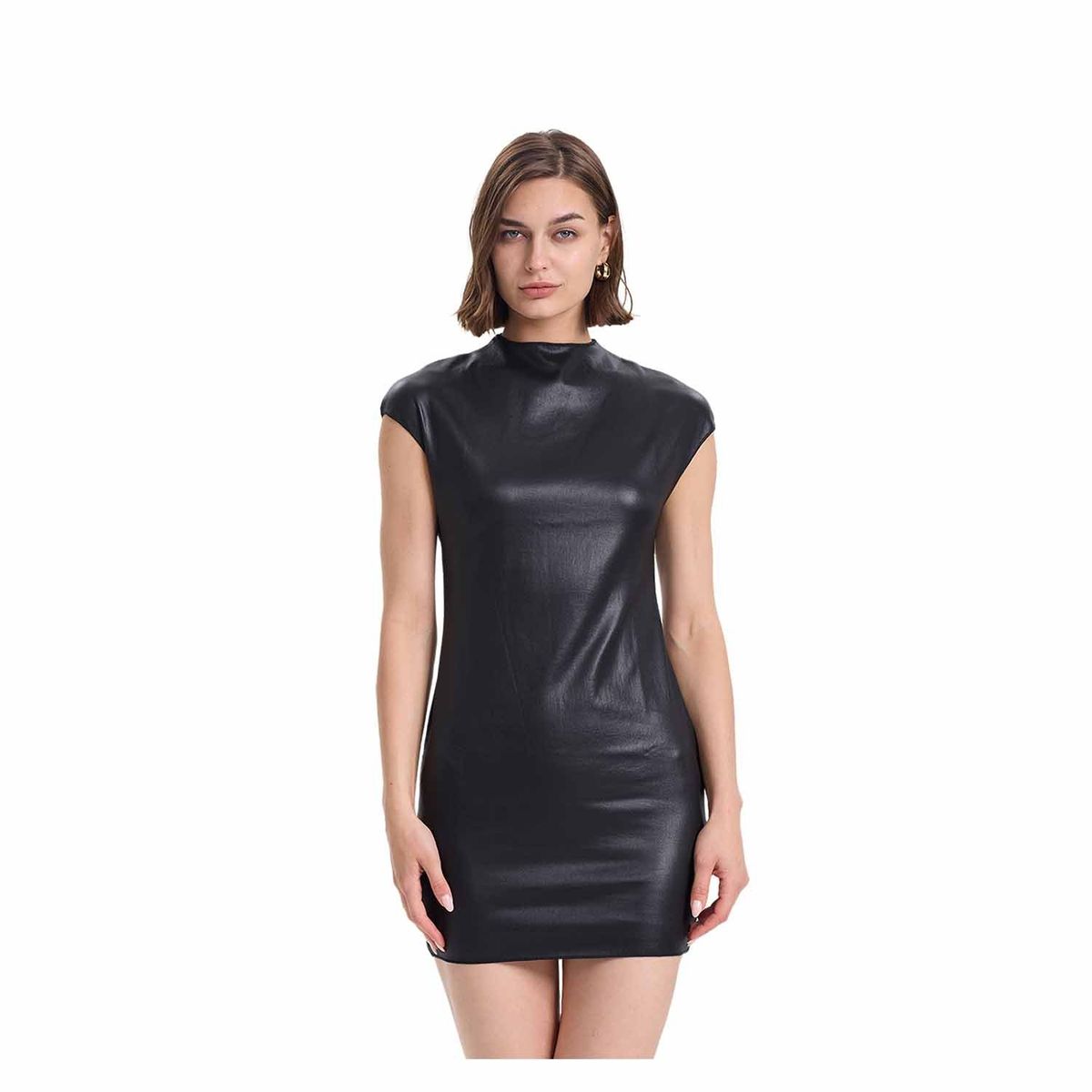 FASHION'S PARK - Vestido Mujer Pu Negro Fashion's Park