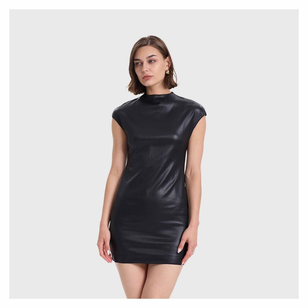 FASHION'S PARK - Vestido Mujer Pu Negro Fashion's Park