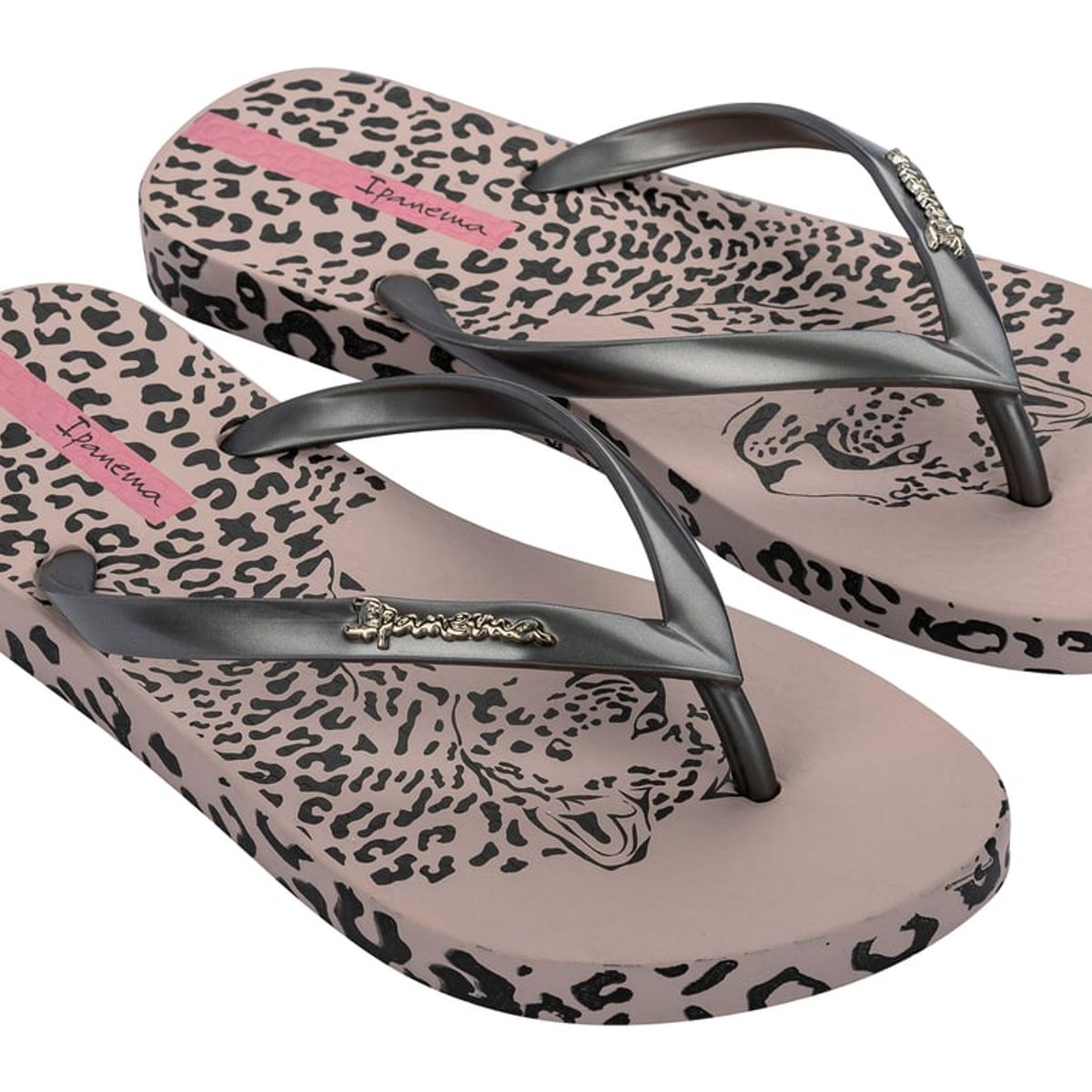 IPANEMA - Sandalia Mujer Negro/Plata Animal Chic Ipanema