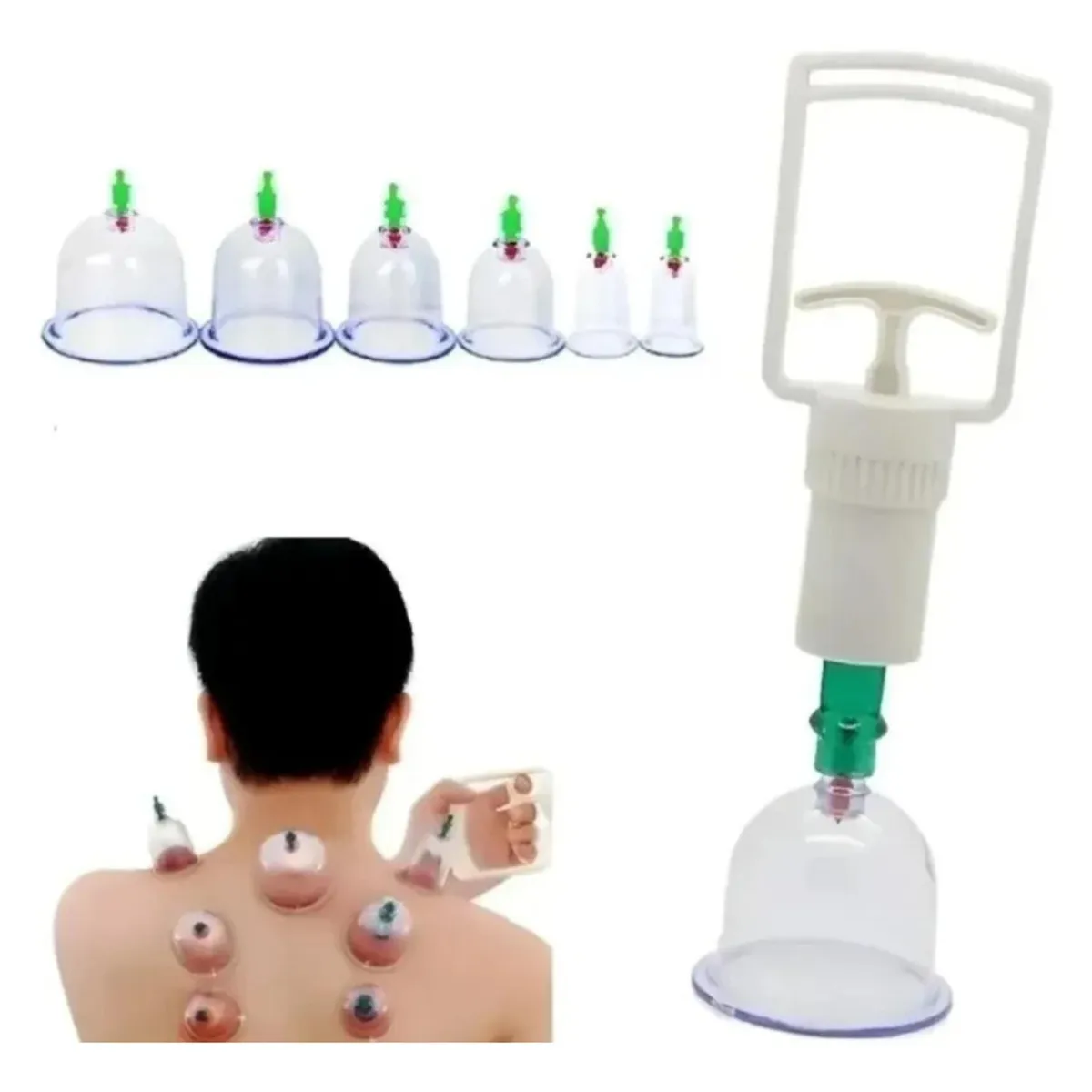 IMPORTCLICK - Kit 6 Ventosas China Anti Celulitis Dolor Masajeador Estético