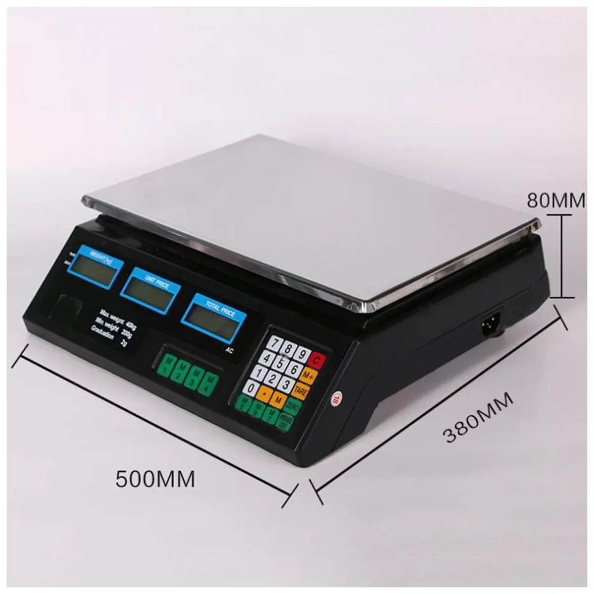 GENERICO - Pesa Balanza Digital Electronica 40Kg Bascula De Precios