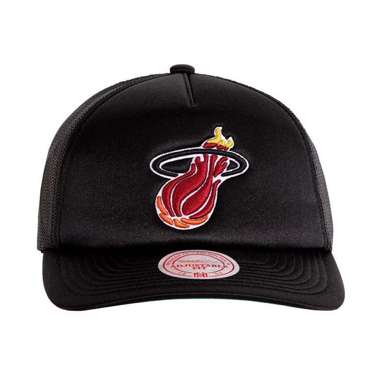 MITCHELL & NESS - Jockey Gorro Trucker Nba Miami Heat Negro Mitchell And Ness