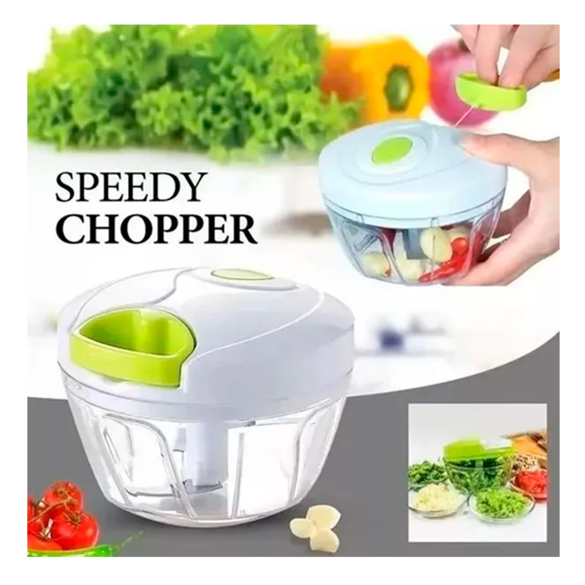 Picador De Cebolla Cortador Manual De Verduras Ajo Vegetales, marca GENERICO - Foto 2