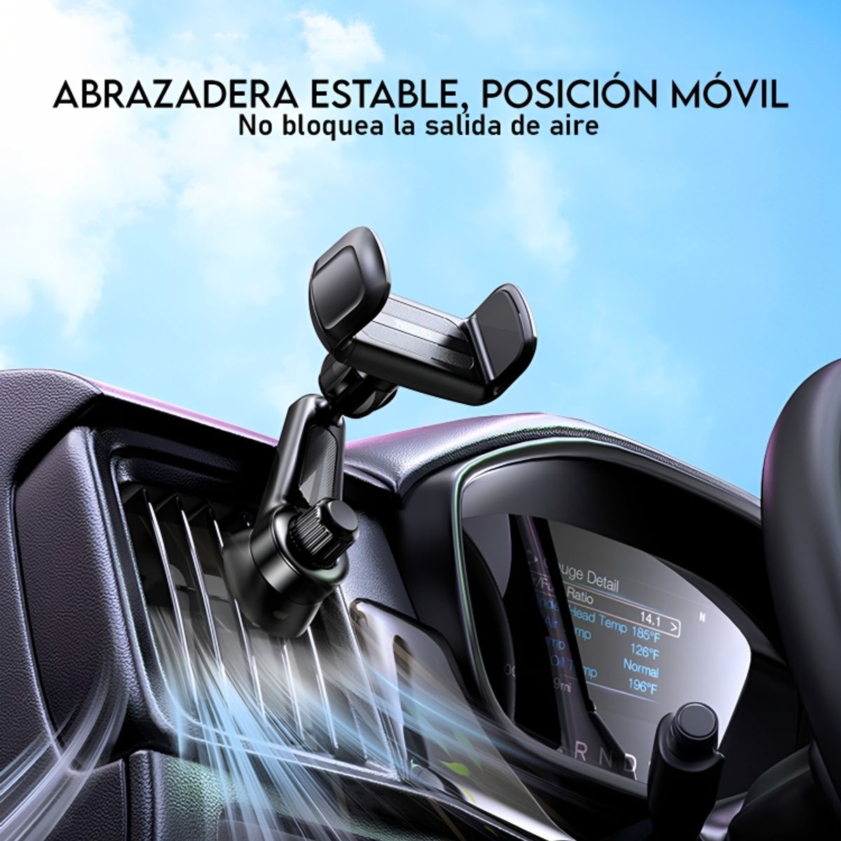 YESIDO - Soporte De Celular Para Ventilación De Aire Auto Yesido C165