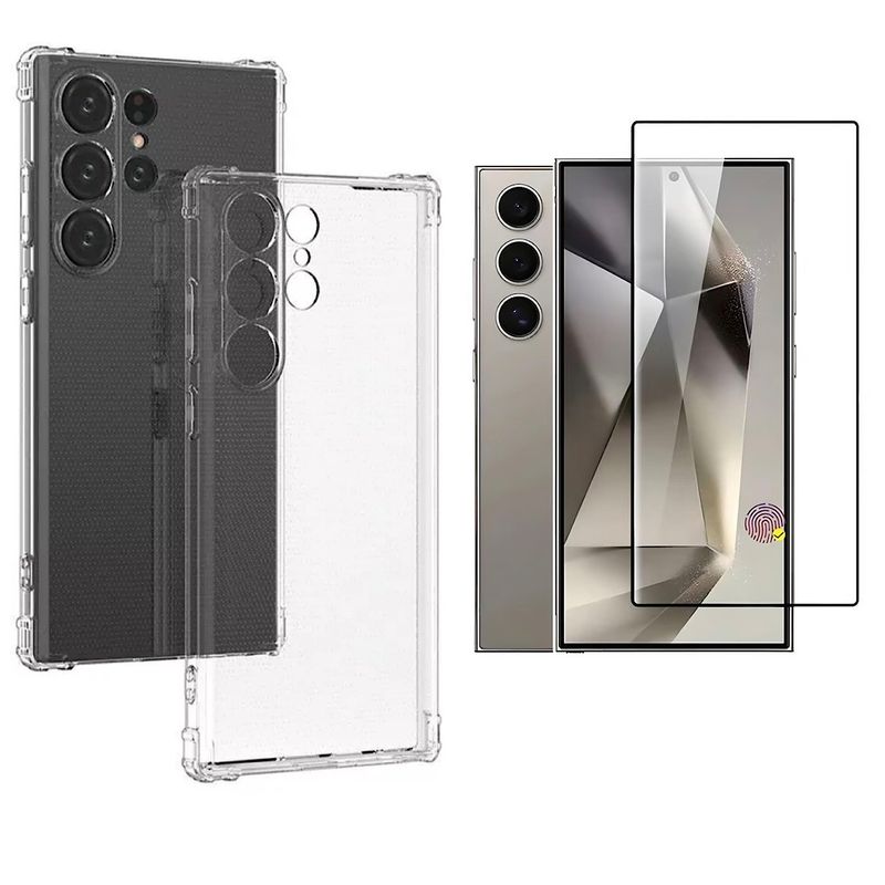 GENERICO - Carcasa Transparente Para Samsung S24 Ultra - Lamina Vidrio