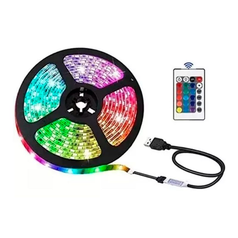 GENERICO - Cinta Tv Bluetooth Led 5 Metros Rgb Usb Smart 5v