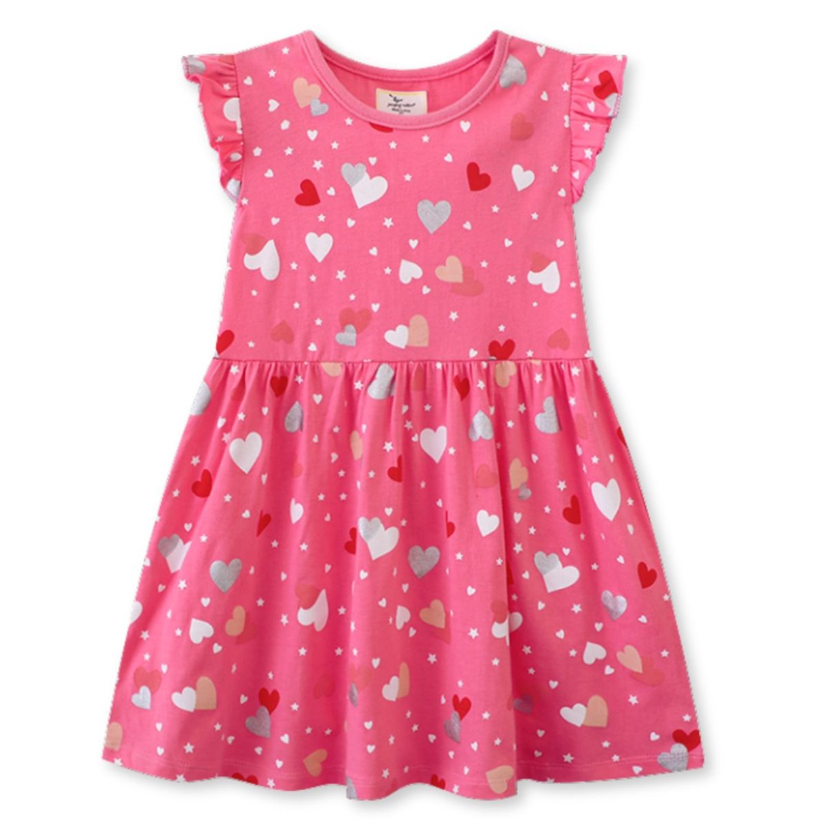 JUMP KIDS - Vestido Manga Corta Niña Estampado Dulce Corazones