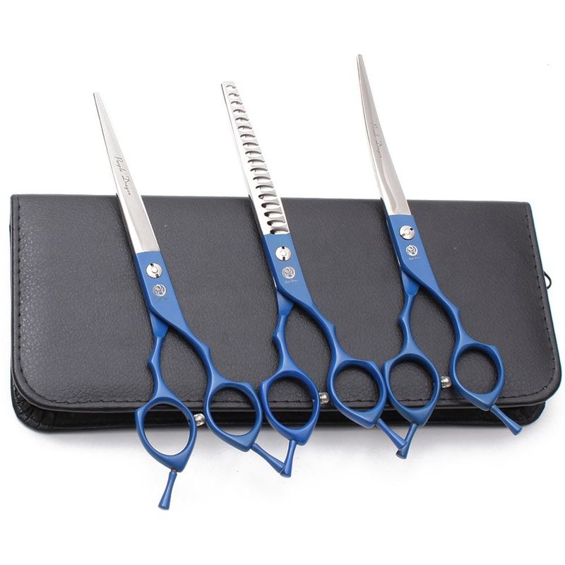 GENERICO - Set Tres Tijeras Para Corte De Pelo Canino