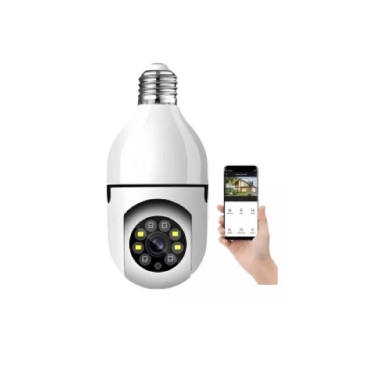 GENERICO - Ampolleta Camara Ip Wifi Camara 360 Camara Seguridad Wifi