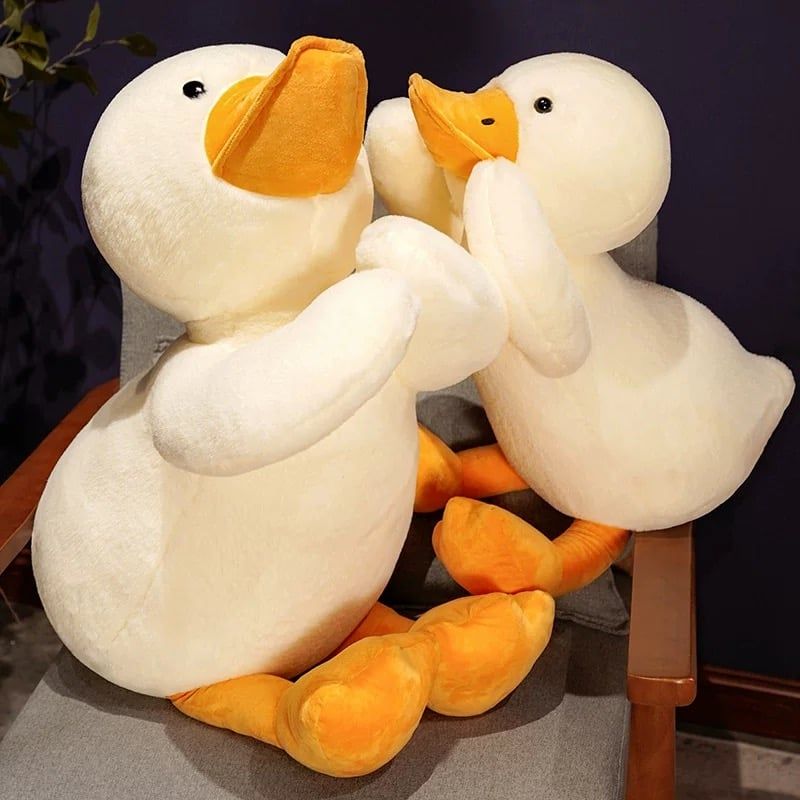 GENERICO - Peluche Patito Diseños Kawaii 45cm Blanco