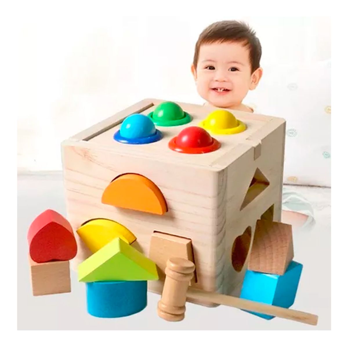 GENERICO - Juguetes De Madera Cubo Encaje Didáctico Niñobebés Encaje