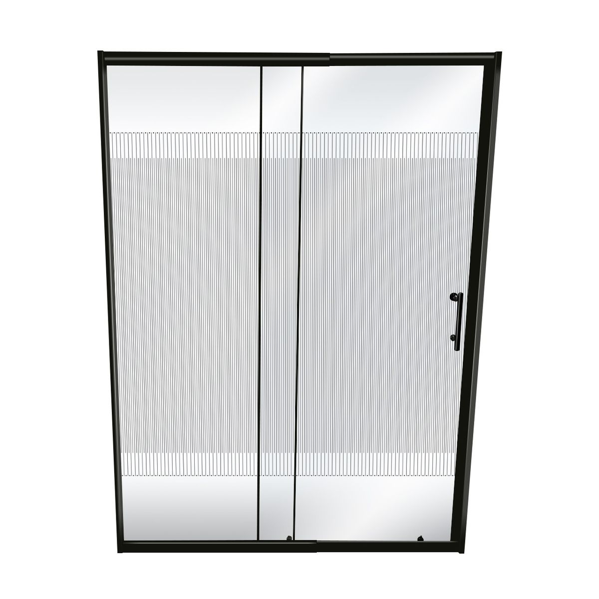 GENERICO - MAMPARA VIDRIO TEMPLADO 120-140 X 180 PERFIL DISEÑO CODIGO BARRAS