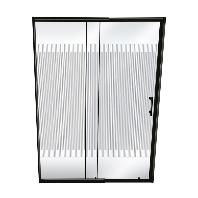 GENERICO - MAMPARA VIDRIO TEMPLADO 120-140 X 180 PERFIL DISEÑO CODIGO BARRAS