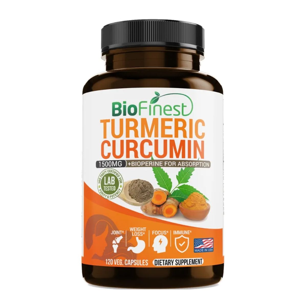 GENERICO - Curcuma Turmeric 1500mg Cuidado Inflamaciones Y Dolores 120c
