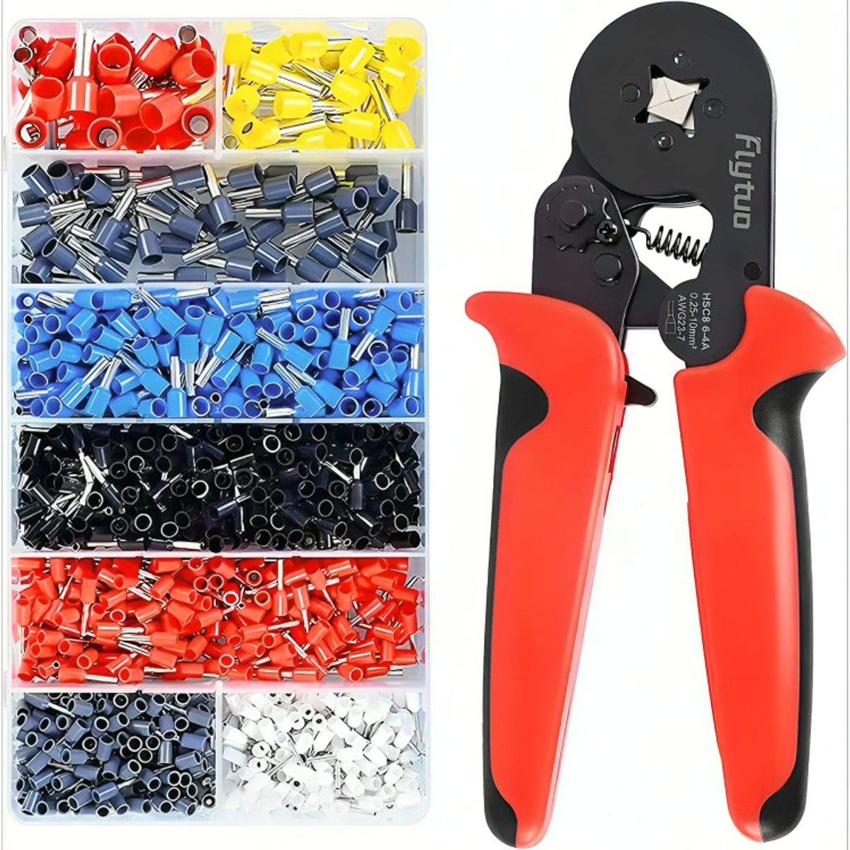 OEM - Alicate Crimpeadora Prensa Trinquete + 1200 Terminales