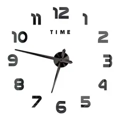 GENERICO - Reloj de Pared con Pegatinas Espejo Acrílico 02BF