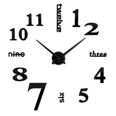 GENERICO - Reloj de Pared con Pegatinas Espejo Acrílico 15BF