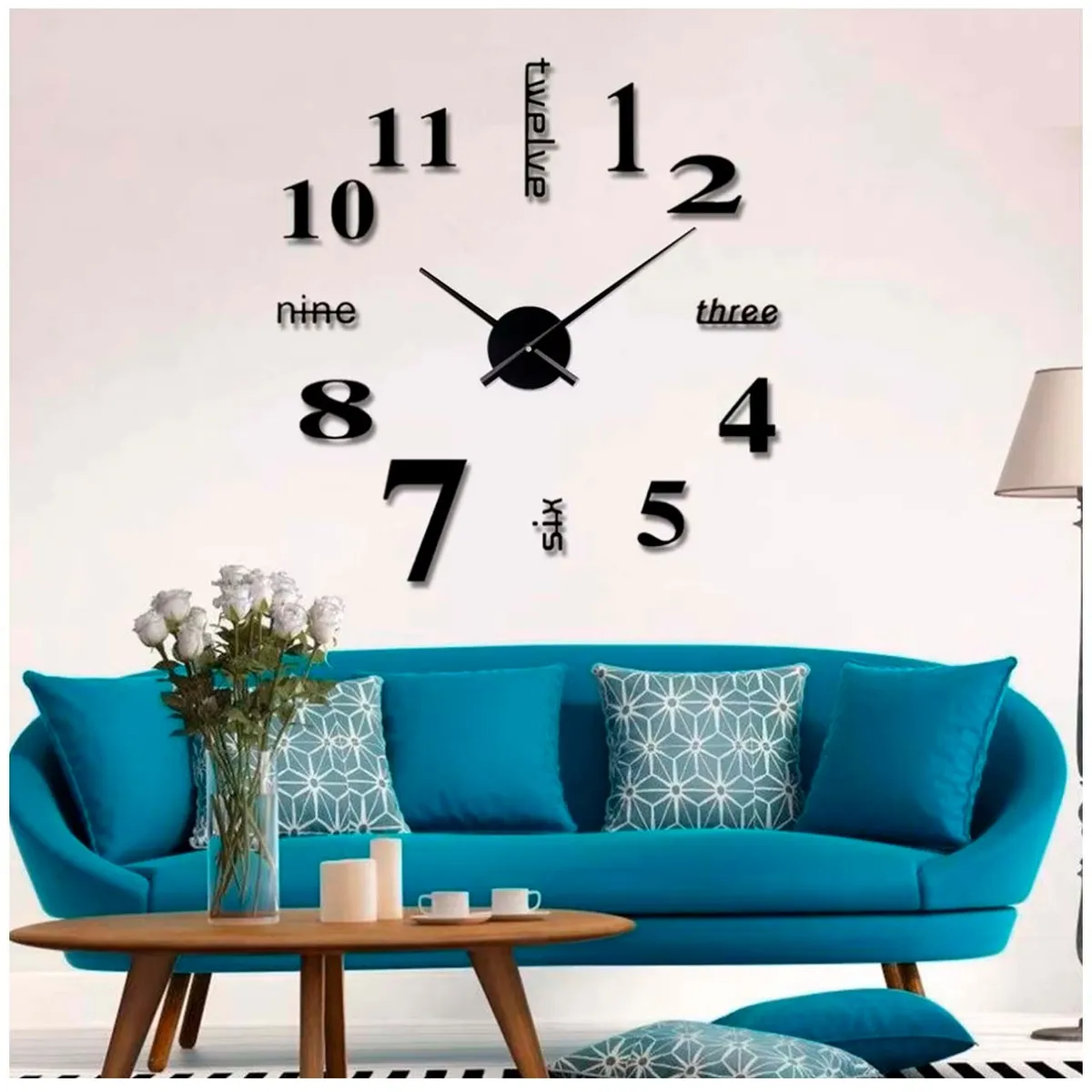 GENERICO - Reloj de Pared con Pegatinas Espejo Acrílico 15BF