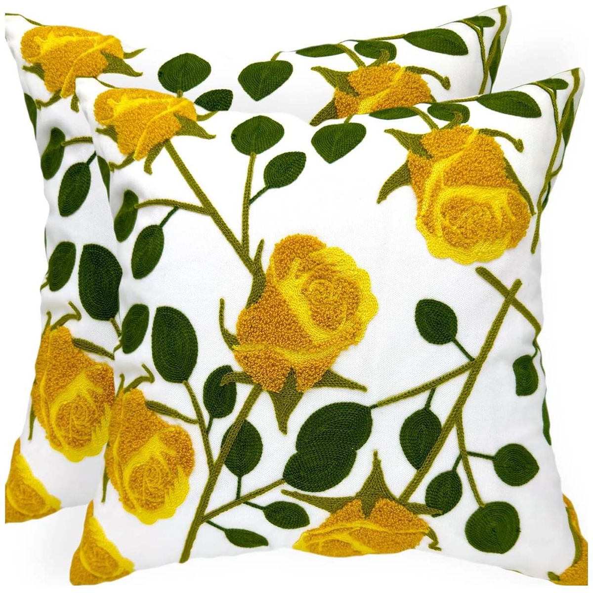 GENERICO - Pack De 02 Fundas Para Cojin Bordados 45x45 Cm mod04