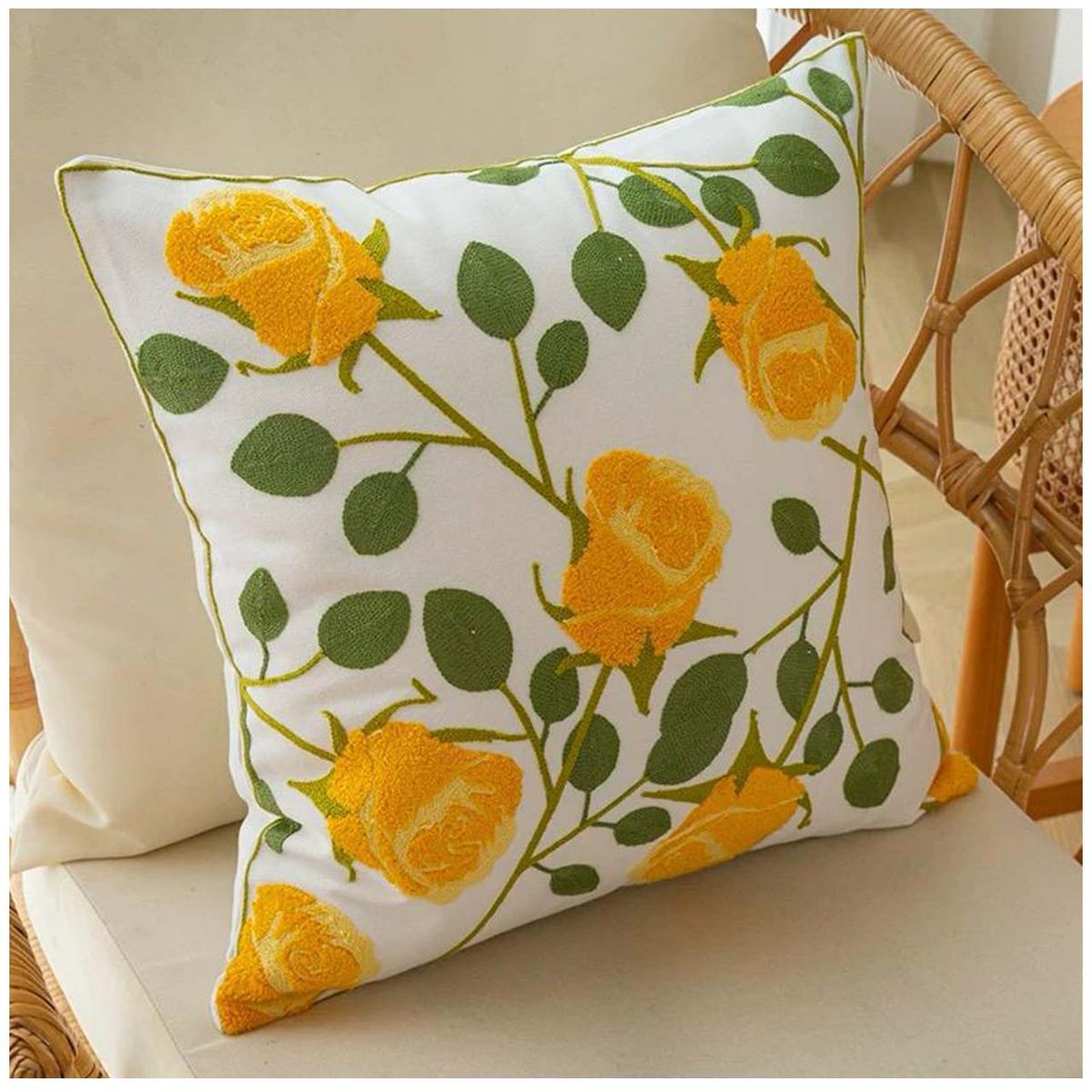 GENERICO - Pack De 02 Fundas Para Cojin Bordados 45x45 Cm mod04