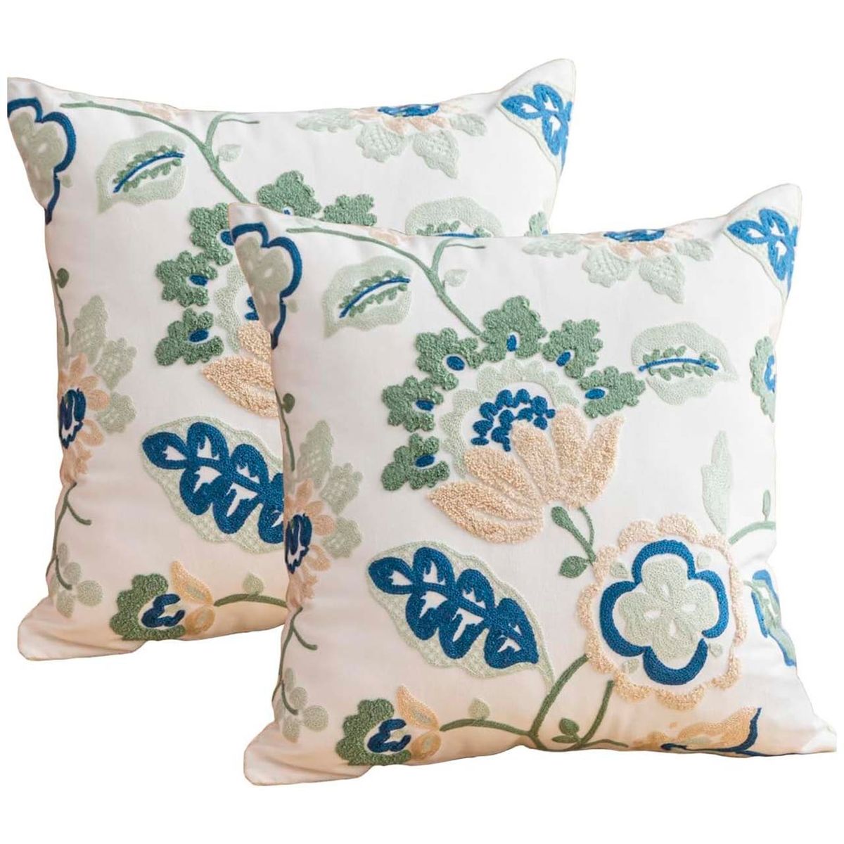 GENERICO - Pack De 02 Fundas Para Cojin Bordados 45x45 Cm mod07