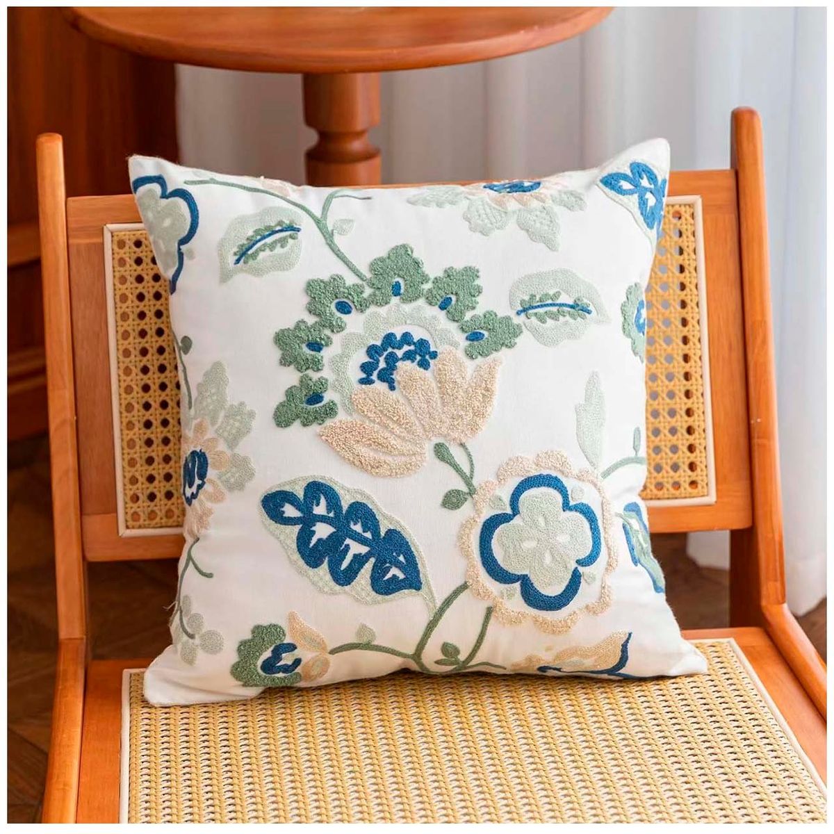 GENERICO - Pack De 02 Fundas Para Cojin Bordados 45x45 Cm mod07