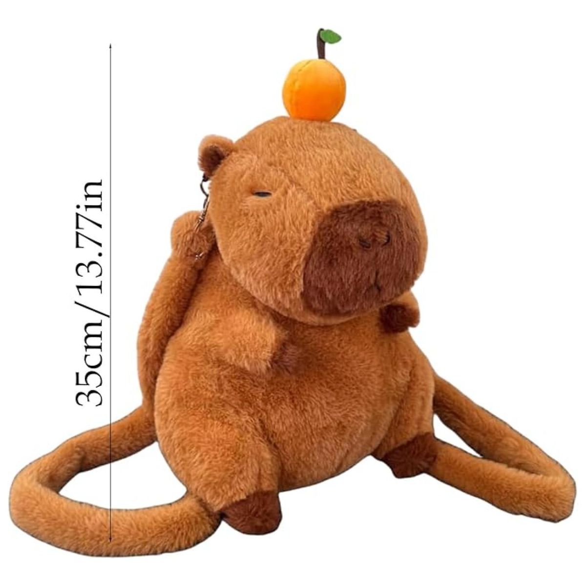 GENERICO - Mochila Bolso De Capibara 35cm Con Fruta Cute Infantil