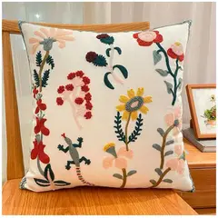 GENERICO - Pack De 02 Fundas Para Cojin Bordados 45x45 Cm mod19