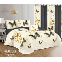Cobertor Tipo Quilt de Verano / Cubrecamas 2 Plazas Mariposas