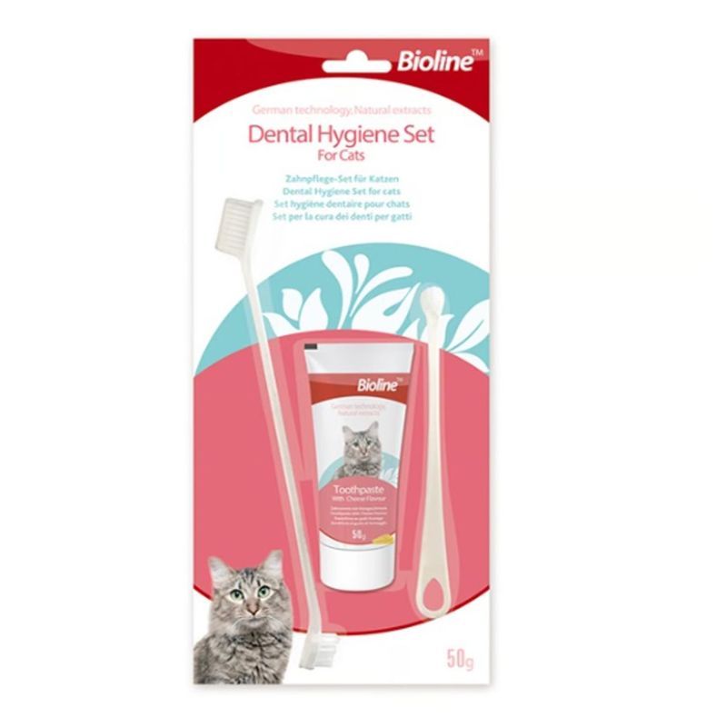 GENERICO - Kit De Limpieza Dental Higiene Para Gatos Cepillo Y Pasta