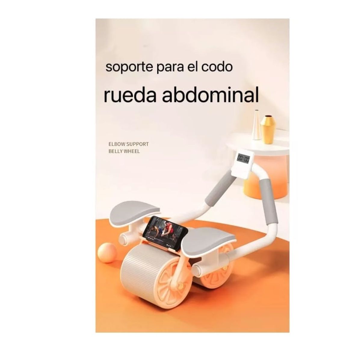 GENERICO - Rodillo Abdominal Con Soporte Rueda Para Músculos Abdominal